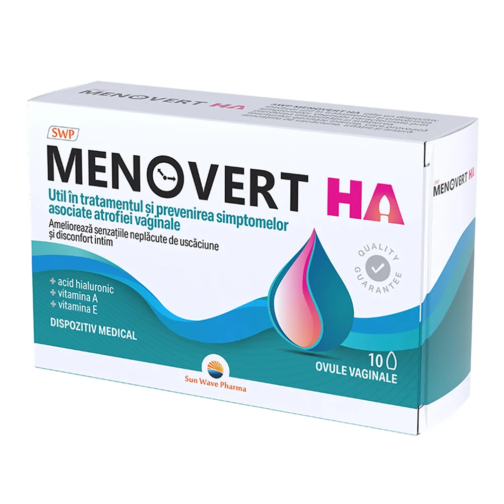 Ovule vaginale Menovert Ha, 10 bucati, Sun Wave Pharma