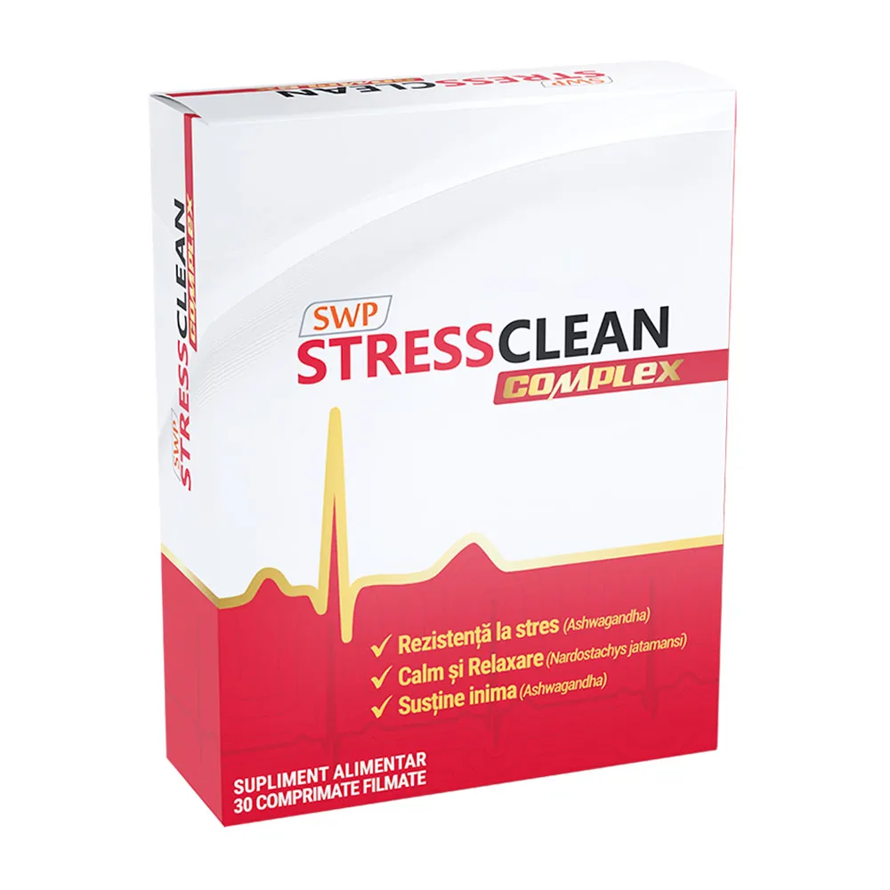 Stresclean Complex, 30 comprimate filmate, Sun Wave