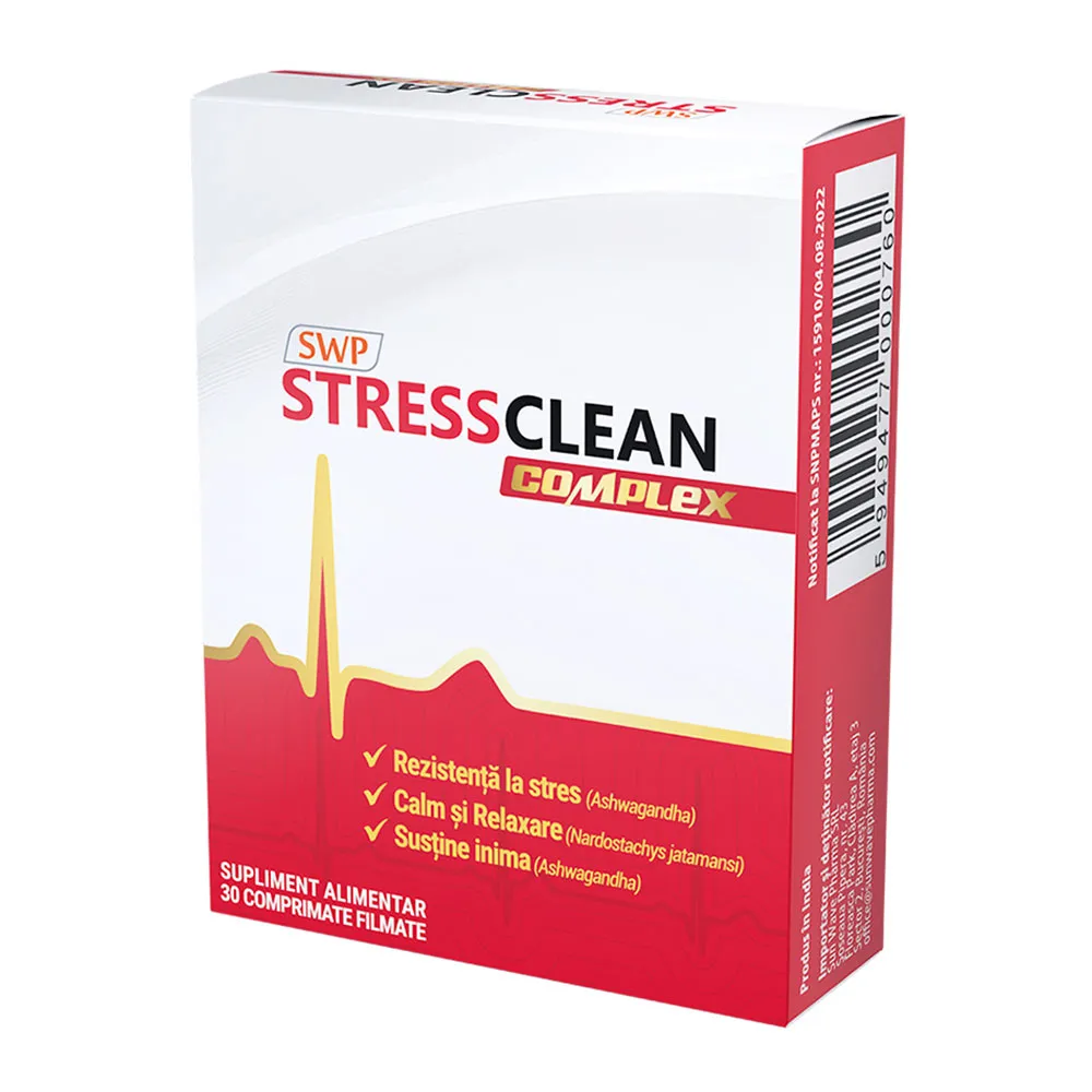 Stresclean Complex, 30 comprimate filmate, Sun Wave