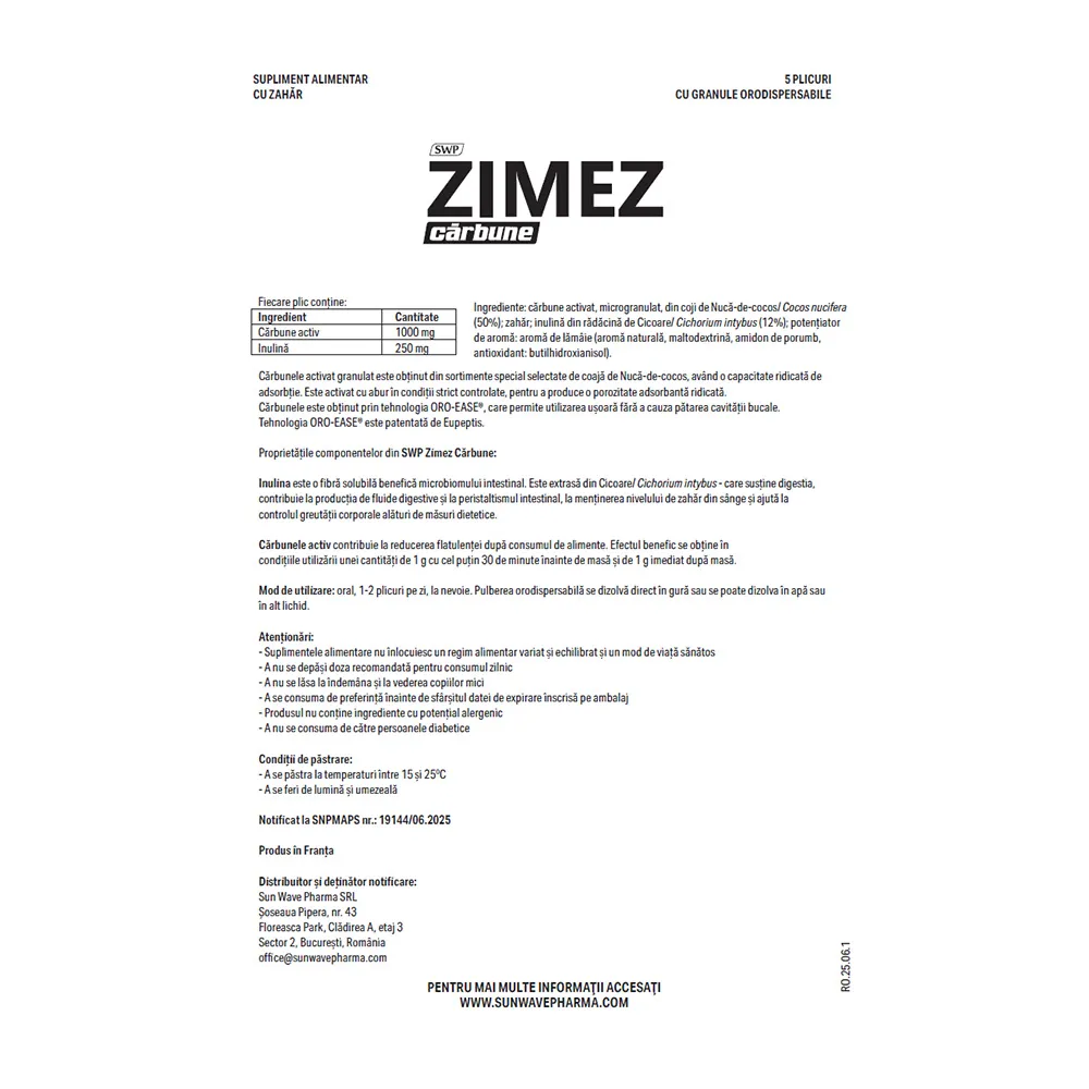 Zimez Carbune, 5 plicuri orodispensabile, Sun Wave