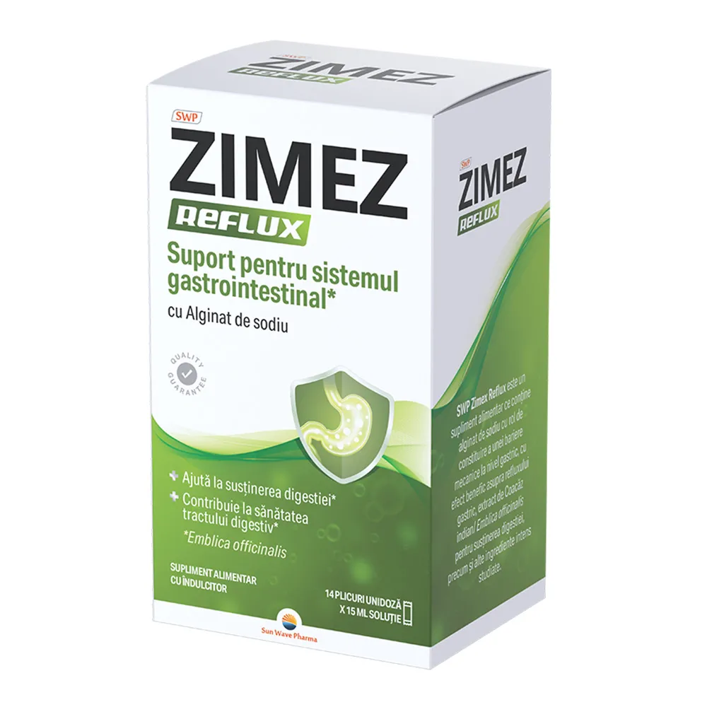 Zimez Reflux 15ml, 14 plicuri unidoza, Sun Wave