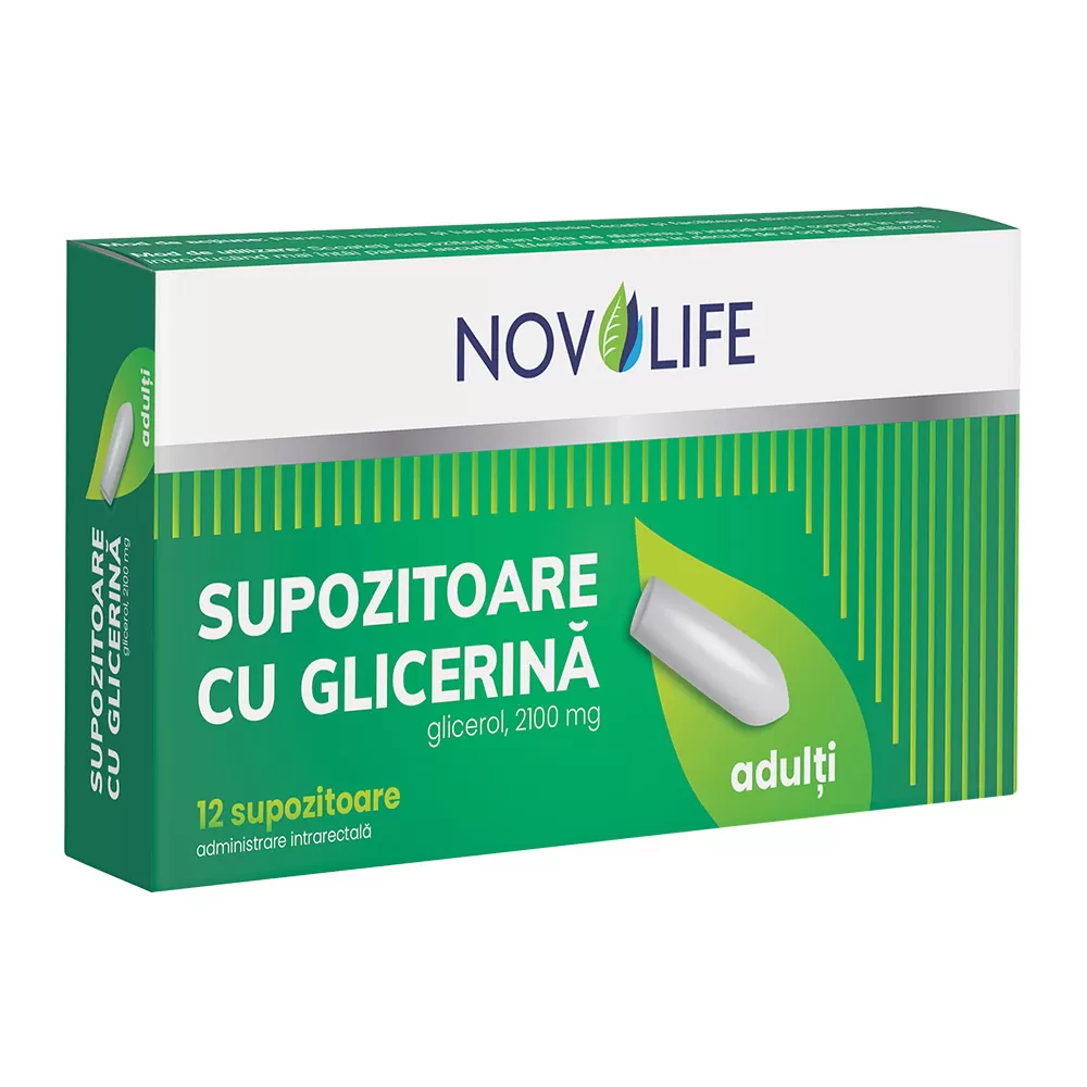Supozitoare cu Glicerina Adulti 2100 mg x 12 - Novolife