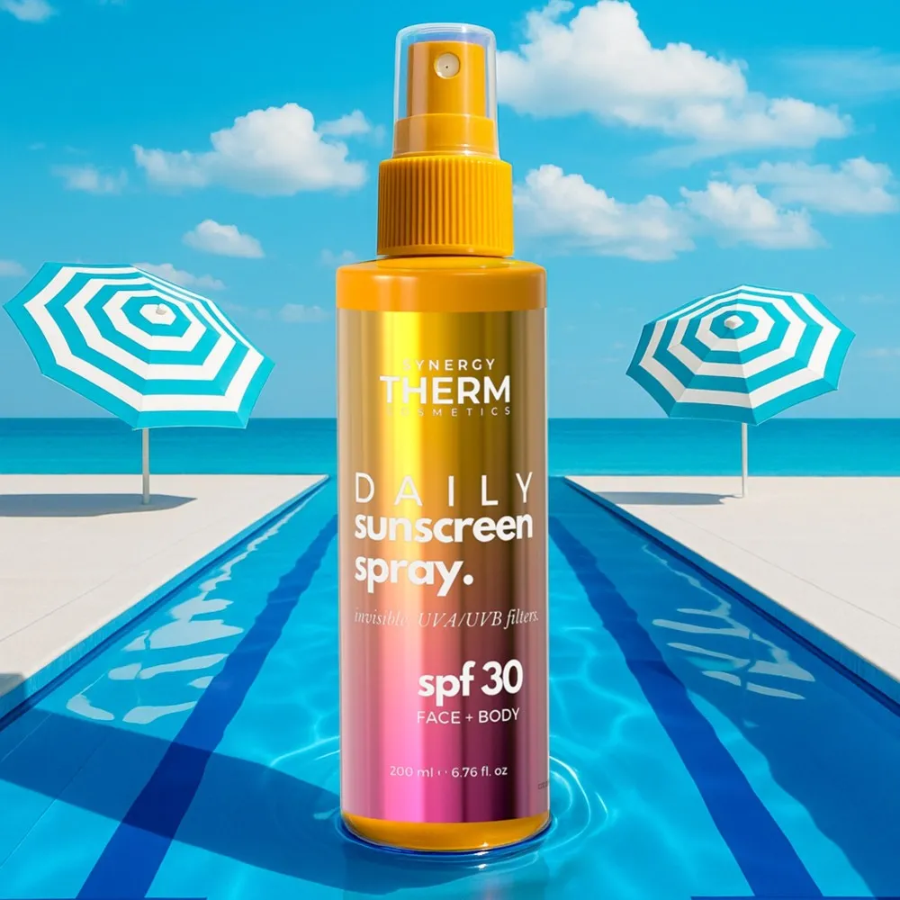 Protectie Solara Spray cu Textura Lejera SPF30, 200ml, Synergy Therm