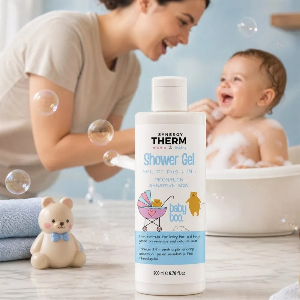 Gel de Dus 2 in 1 pt Bebelusi Mama & Baby, 200ml, Synergy Therm