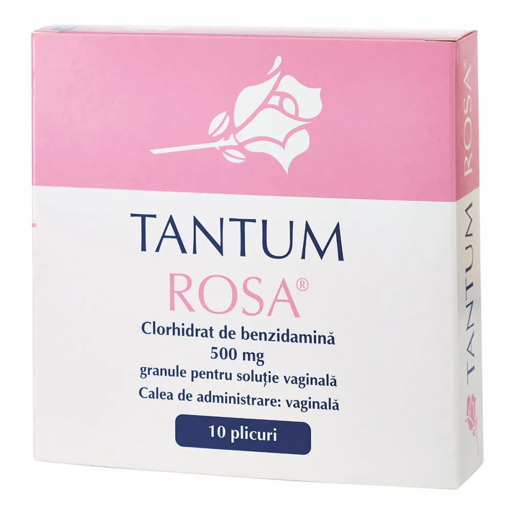 Tantum Rosa, 500 mg granule pentru solutie vaginala, 10 plicuri, Angelini