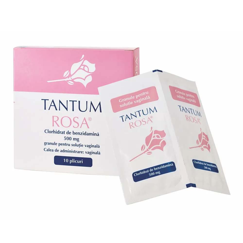 Tantum Rosa, 500 mg granule pentru solutie vaginala, 10 plicuri, Angelini