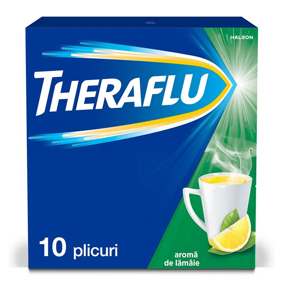 Theraflu Sinus raceala si gripa, 650mg/10mg, 10 plicuri, Haleon