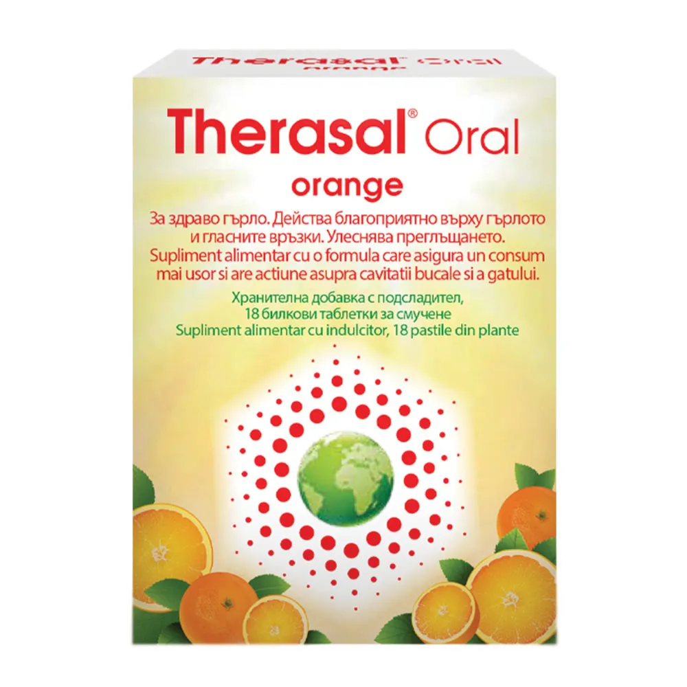 Therasal Oral Orange fara Zahar, 18 pastile