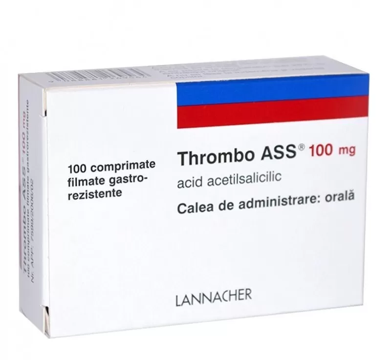 Thrombo Ass, 100 mg, 100 comprimate gastrorezistente, Lannacher