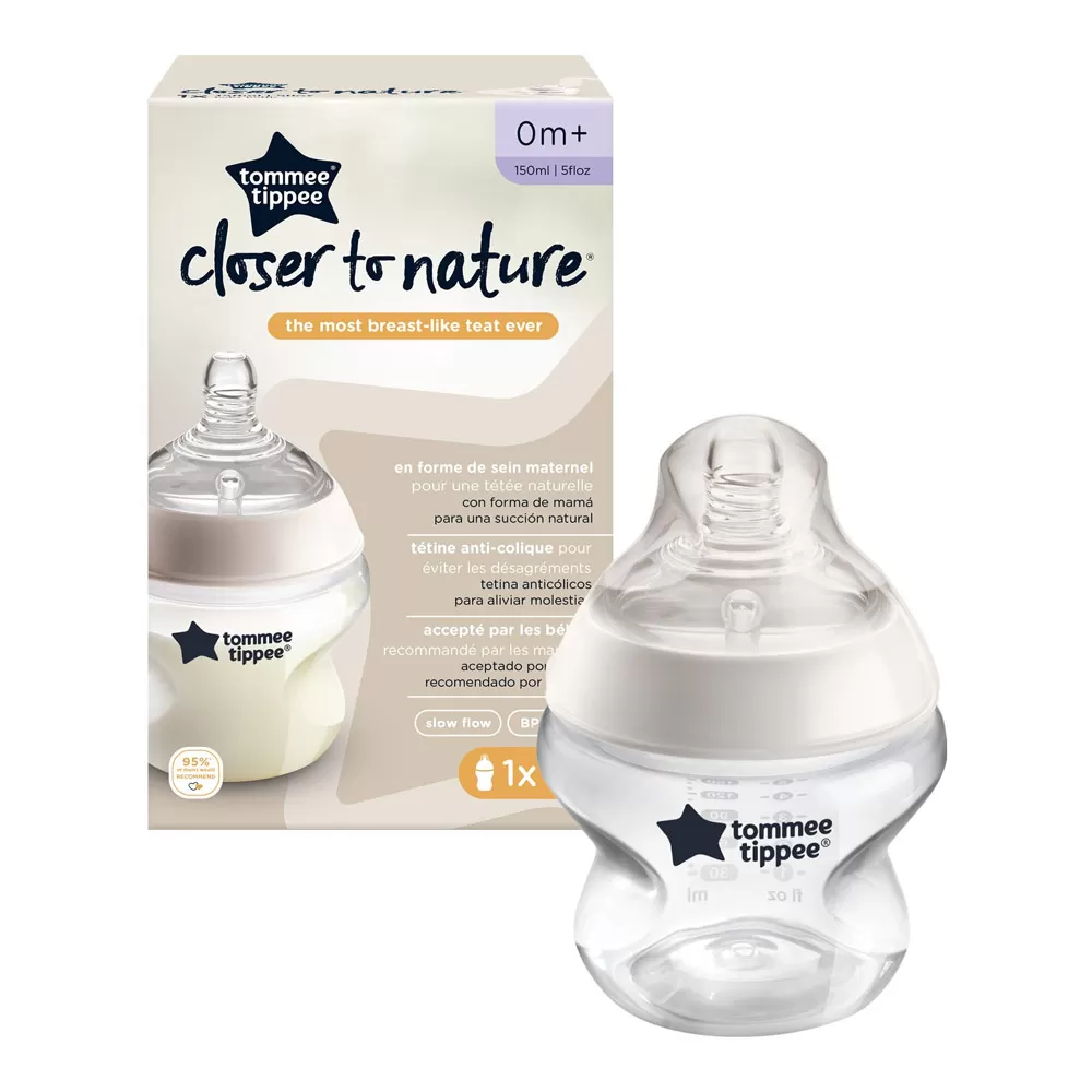 Biberon PP tetina din silicon Closer to Nature, 150ml, Tommee Tippee