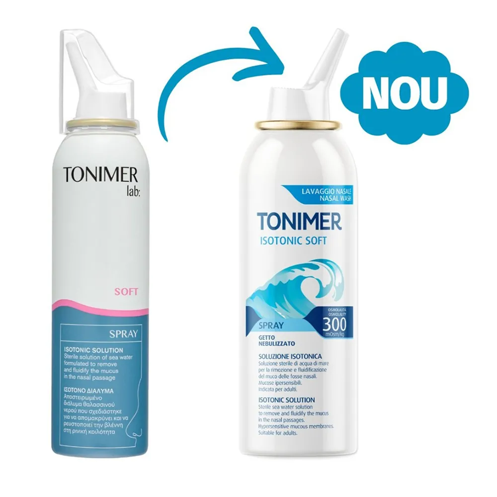 Spray nazal izotonic Isotonic Soft, 300 mOsm/Kg, 100 ml, Tonimer