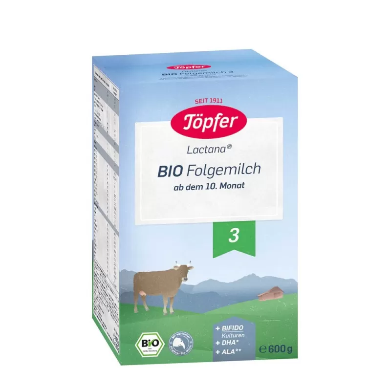 Lapte praf Bio nr. 3, 600 g, Topfer