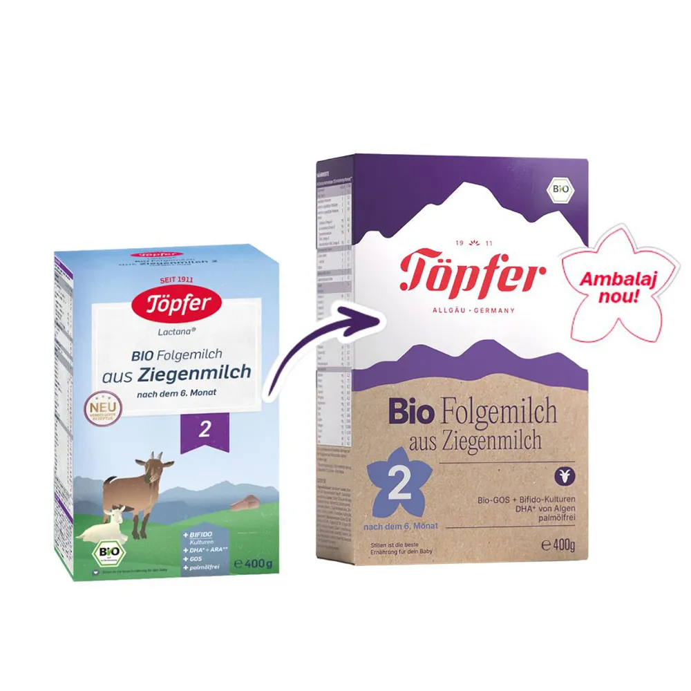 Lapte Capra Bio 2 Formula Noua, 400g, Topfer