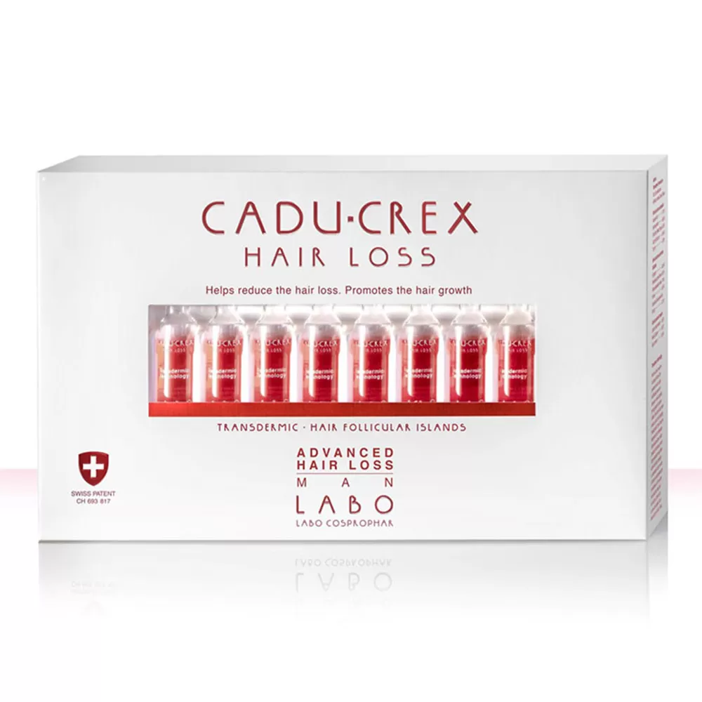 Tratament impotriva caderii parului stadiu avansat pentru barbati Cadu-Crex, 20 fiole, Labo