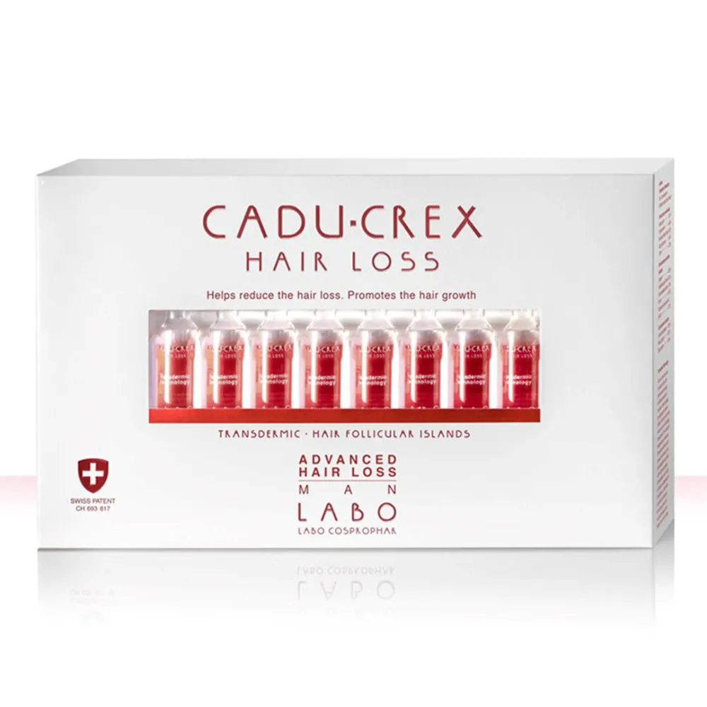 Tratament impotriva caderii parului stadiu avansat pentru barbati Cadu-Crex, 40 fiole, Labo