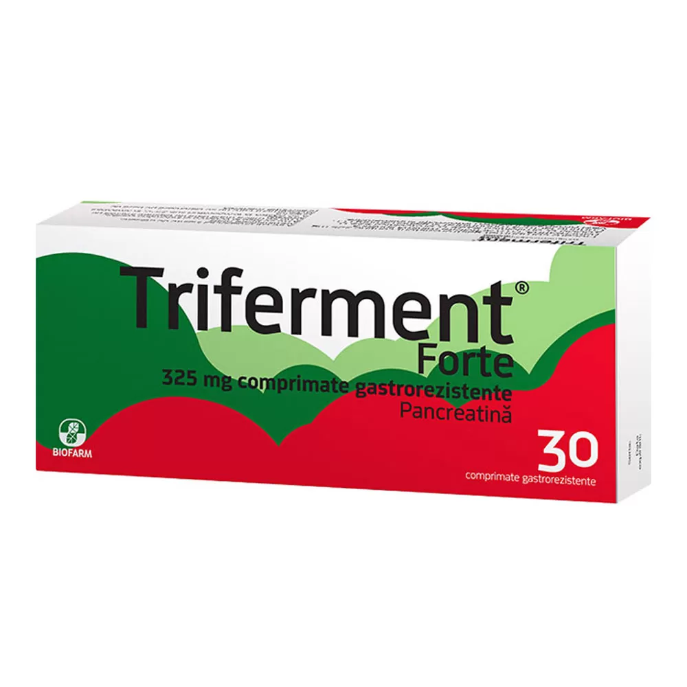 Triferment Forte 325 mg -comprimate gastrorezistente x 30 - Biofarm