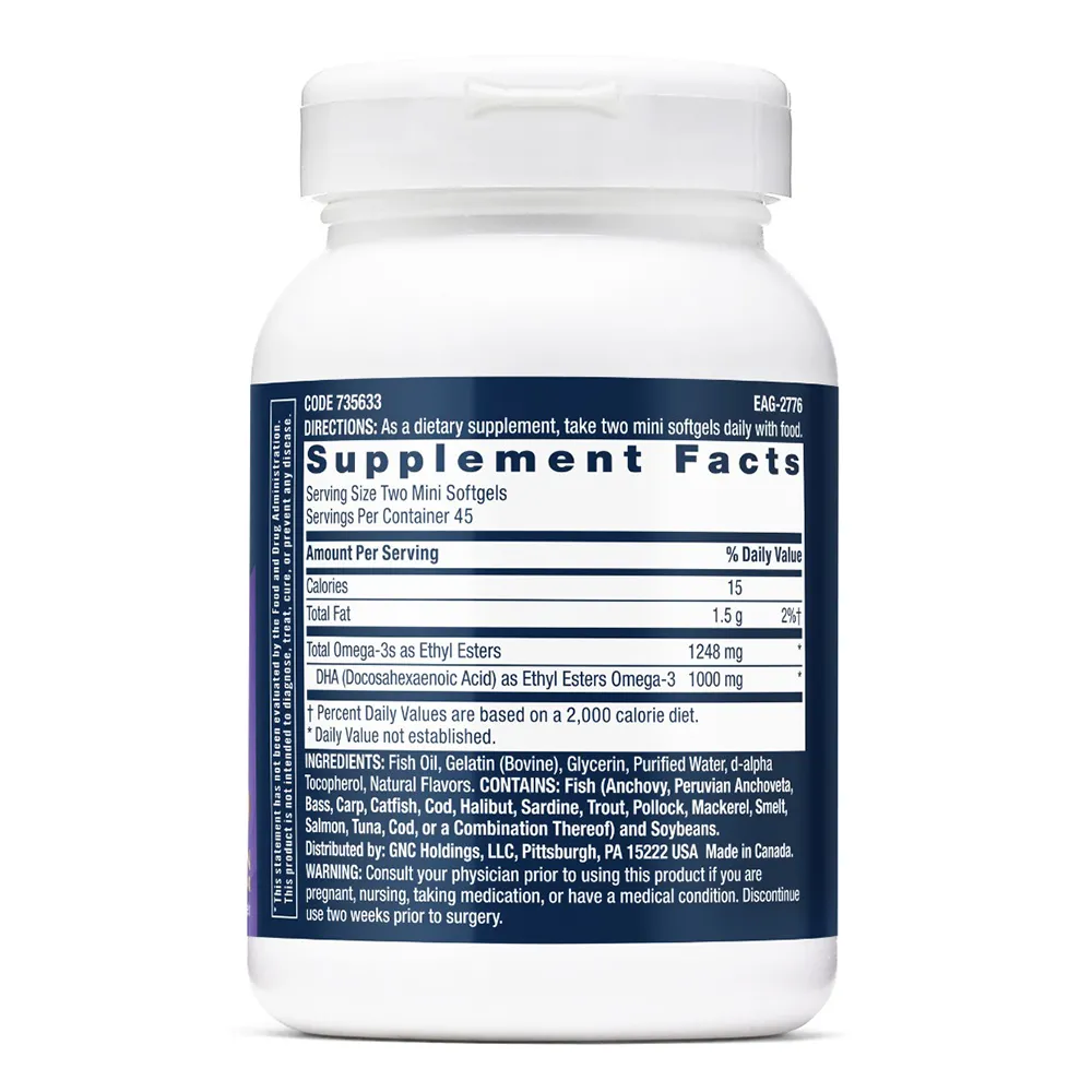 Triple Strength DHA 1000, 45 capsule, GNC