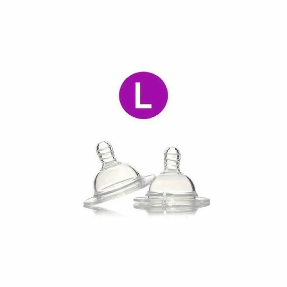 Tetina Anticolici Silicon BFA 0% Large +4 luni, 2 buc, Twistshake