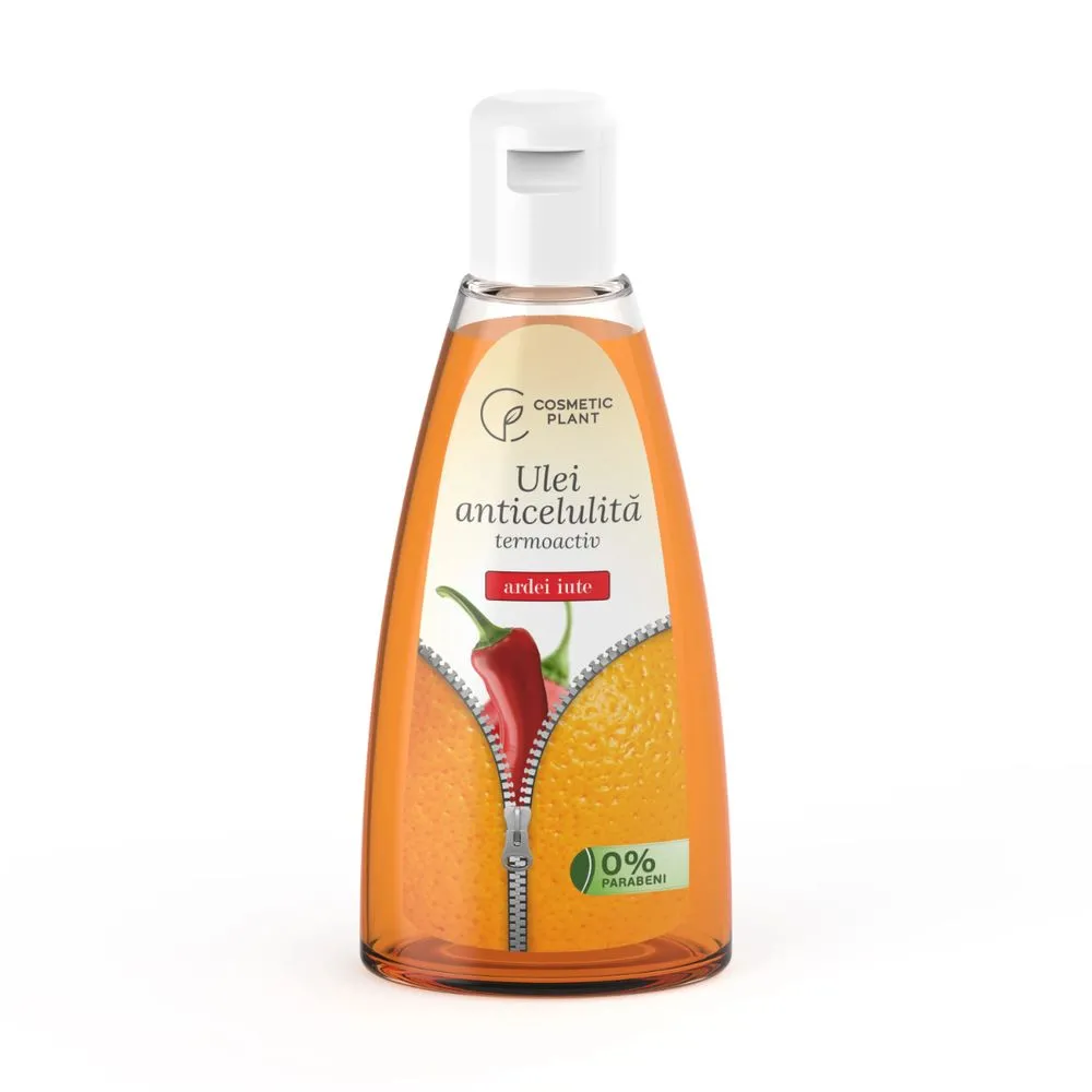 Ulei anticelulita termoactiv cu extract de ardei iute, 200 ml, Cosmetic Plant