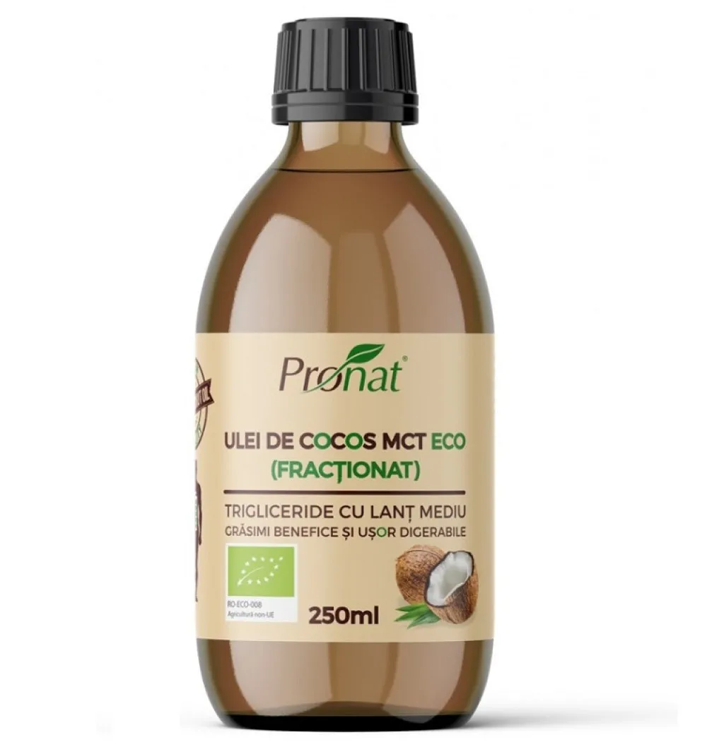Ulei de cocos MCT Bio, 250 ml, Pronat