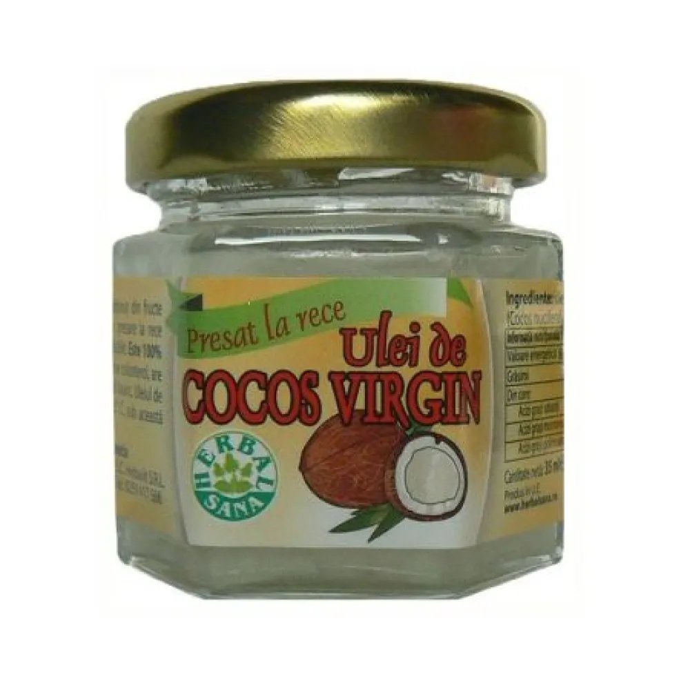 Ulei de Cocos Virgin Presat la Rece x 35ml - Herbavit