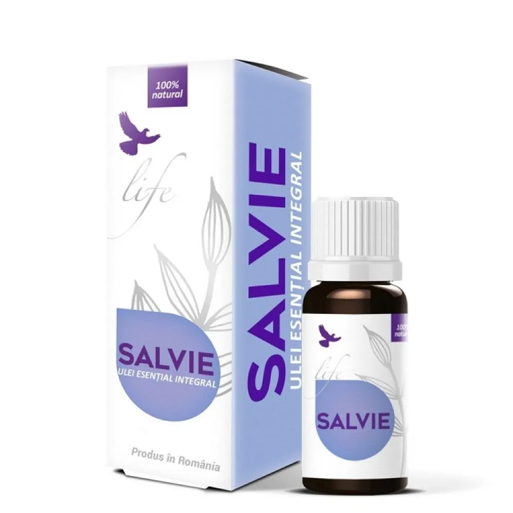 Ulei esential integral de salvie, 10 ml, Bionovativ