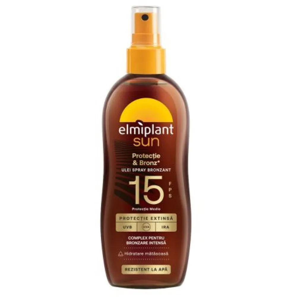 Ulei spray pentru protectie medie SPF 15 Optimum Sun, 150 ml, Elmiplant