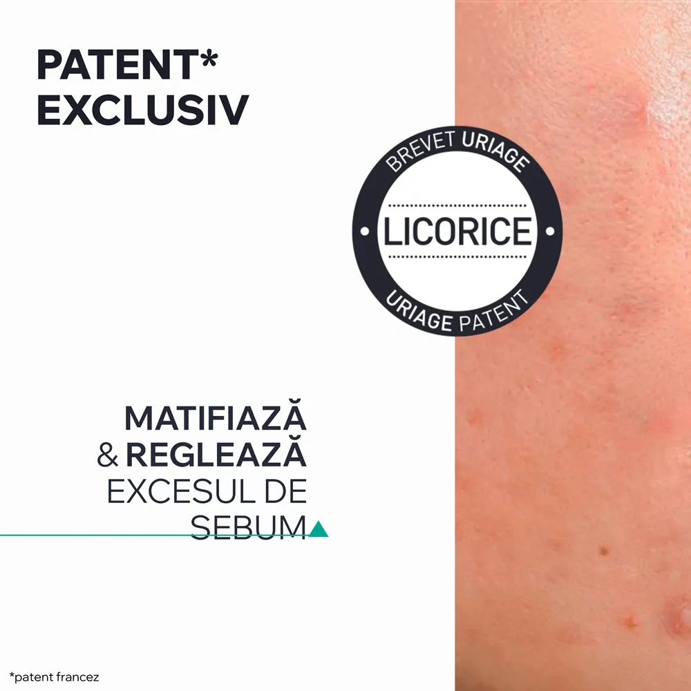 Crema pentru ten predispus la acnee cu protectie solara SPF 50+ Hyseac 3 Regul+, 50 ml, Uriage