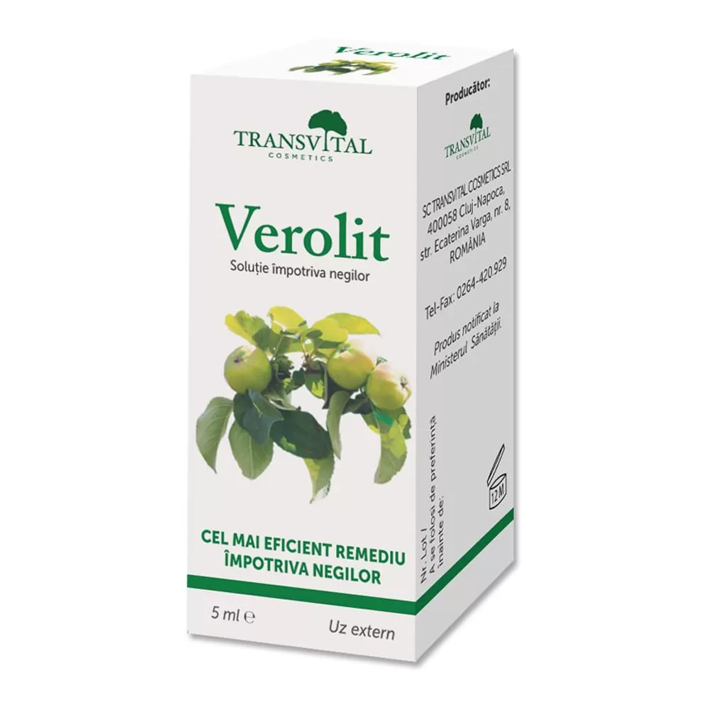 Solutie impotriva negilor Verolit, 5 ml, Transvital