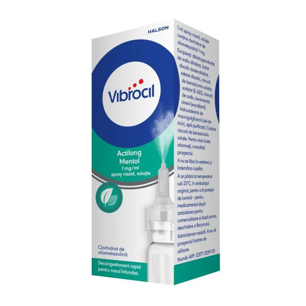 Vibrocil Actilong Mentol 1mg/ml -spray nazal x 10ml