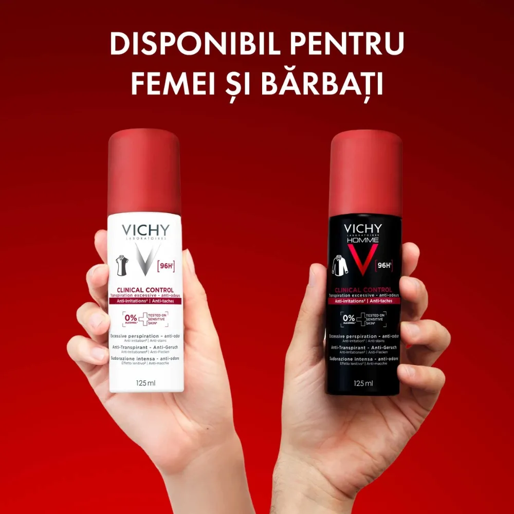 Spray Antiperspirant Deo Clinical Control 96h, 125ml, Vichy