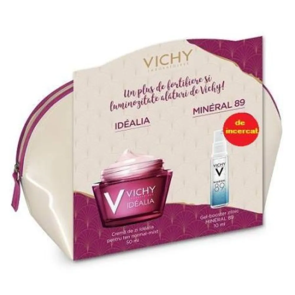 Vichy Idealia PS x 50ml+Mineral 89 Gel Booster x 5ml+Portfard