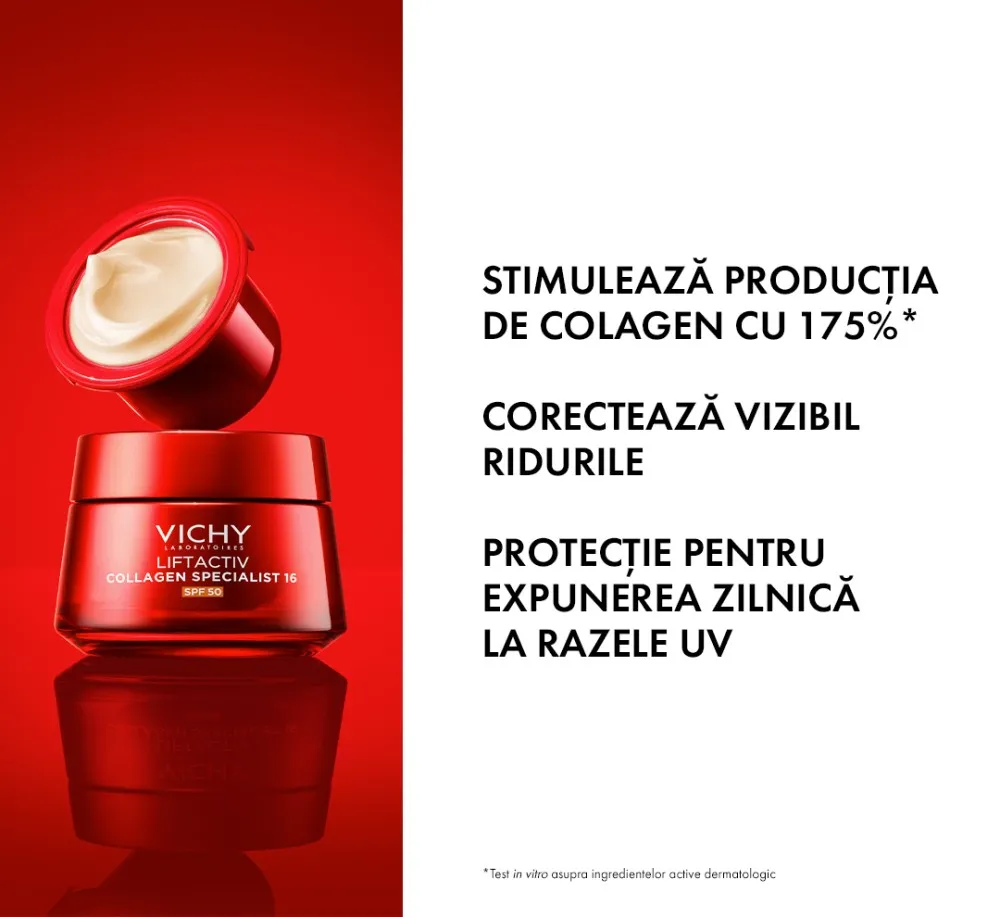 Rezerva crema antirid de zi Liftactiv Collagen Specialist 16, SPF50, 50ml, Vichy
