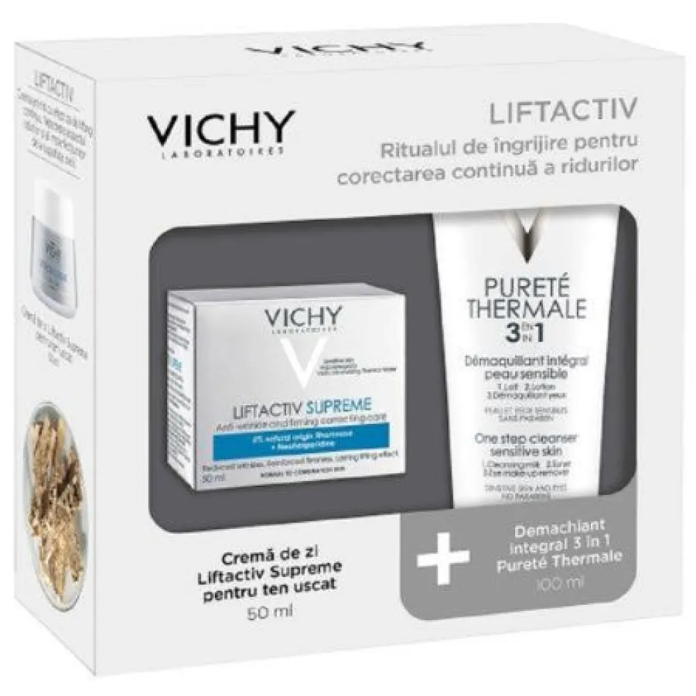 Vichy Liftactiv Supreme Ten Uscat 50ml + Demachiant Integral 3 in 1 Purete Thermale 100ml