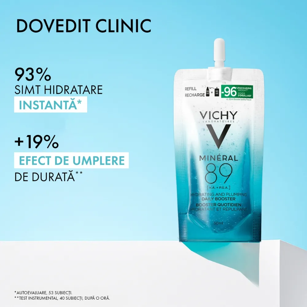 Gel Zilnic Efect de Fortifiere si Reumplere Refill, Mineral 89, 50ml, Vichy