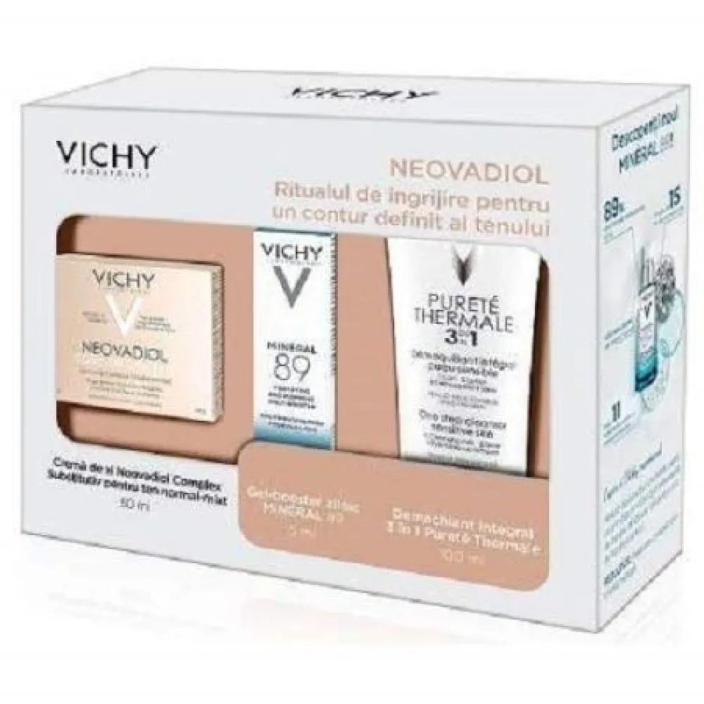 Vichy Neovadiol Complex Substitutiv PNM x 50 ml + Mineral 89 gel x 5ml + Vichy Purete Thermale Demac