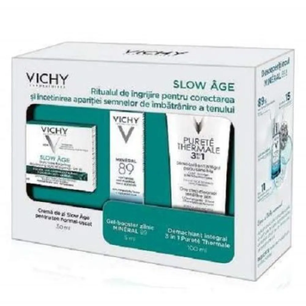 Vichy Slow Age Crema Zi PNS x 50ml + Mineral 89 x 5ml + Purete Thermale Demachiant