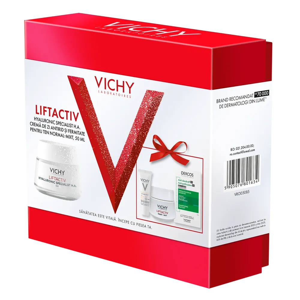 Trusa Liftactiv Hyaluronic Specialist H.A. (Crema Zi, 50ml + Crema Noapte, 15ml), Vichy