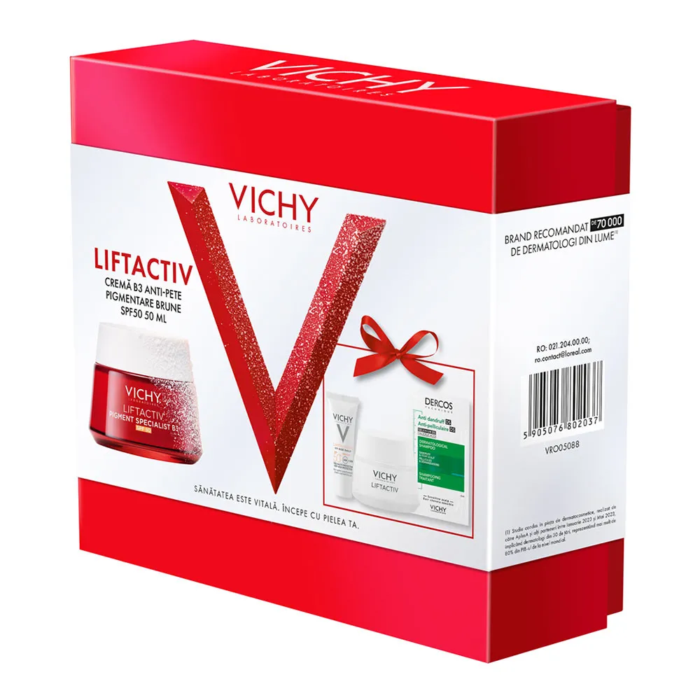 Trusa Liftactiv Pigment Specialist B3 SPF50 (Crema Zi, 50ml + Crema Noapte, 15ml), Vichy