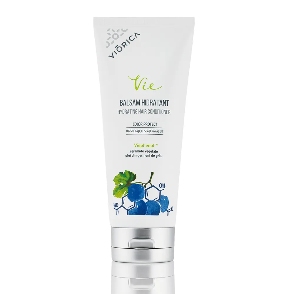 Balsam de par hidratant color protect cu ceramide vegetale si ulei din germeni de grau, 200ml, Viorica Vie