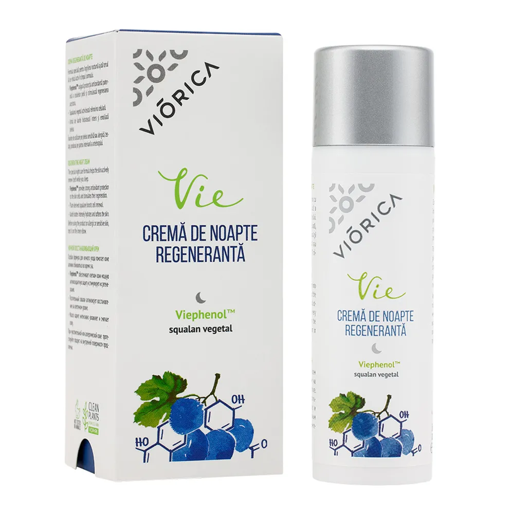 Crema regeneranta de noapte cu complex antioxidant din struguri, 50ml, Viorica Vie