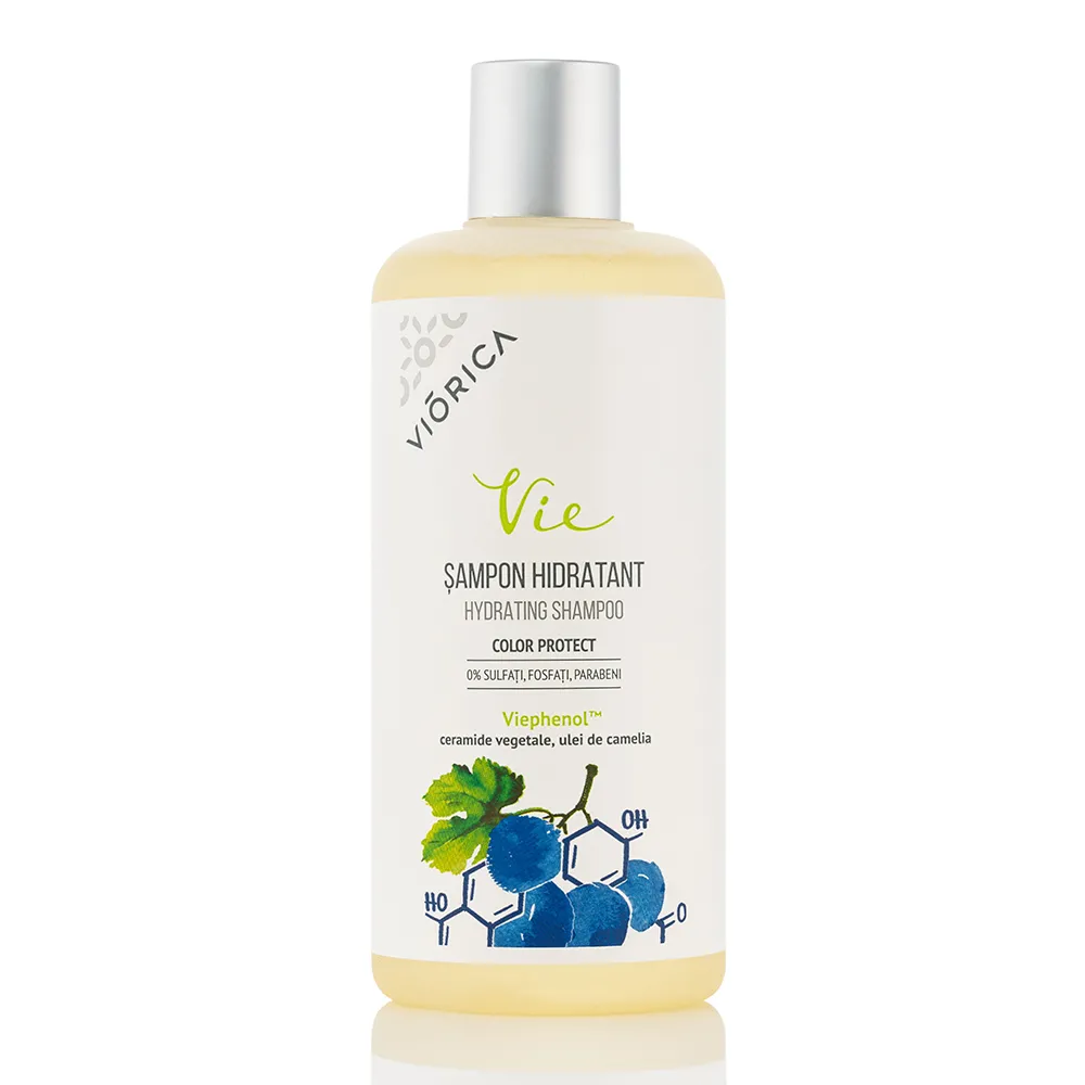 Sampon Hidratant Color Protect cu ceramide vegetale si ulei de camelia, 400ml, Viorica Vie