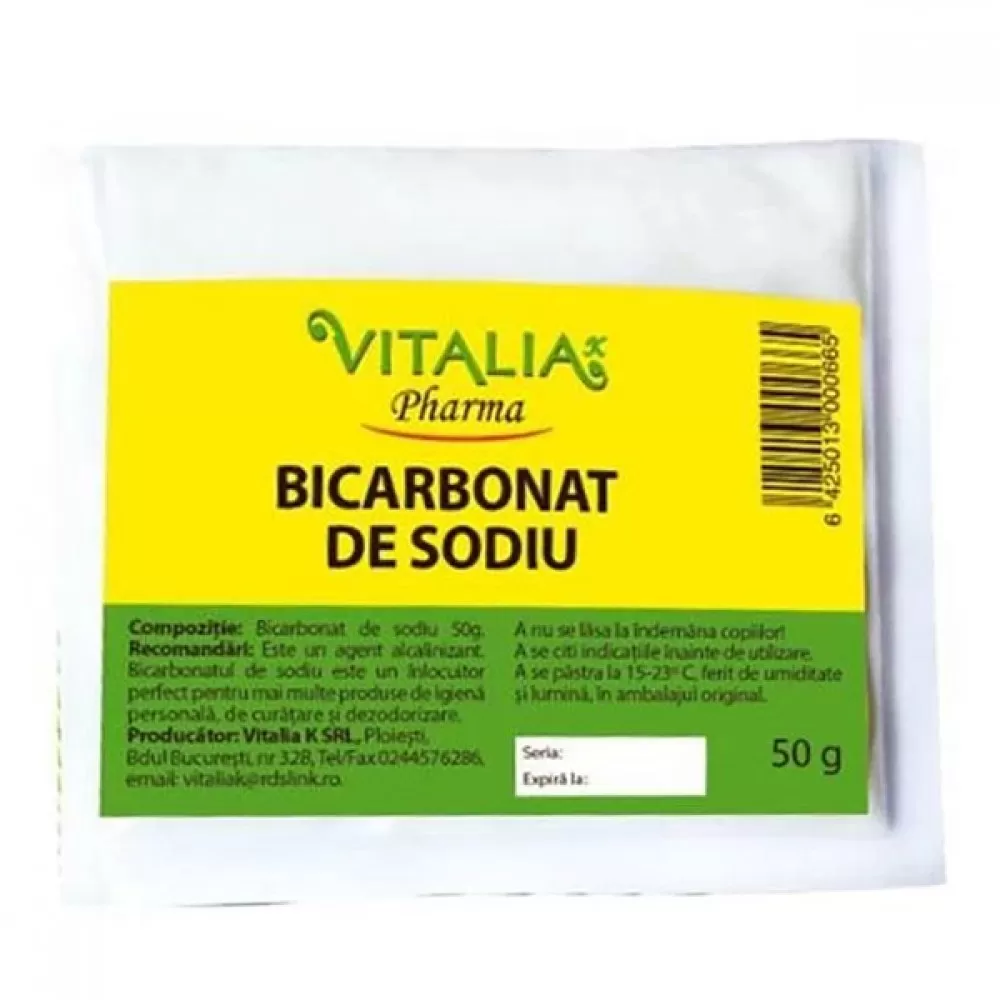 Bicarbonat de sodiu, 50 g, Vitalia