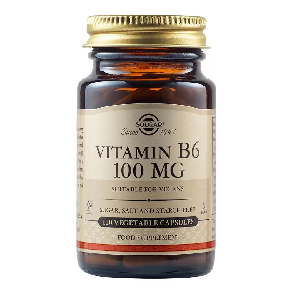 Vitamina B6 100mg, 100 capsule, Solgar
