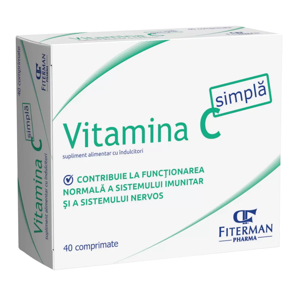 Vitamina C simpla 180mg, 40 comprimate de supt, Fiterman