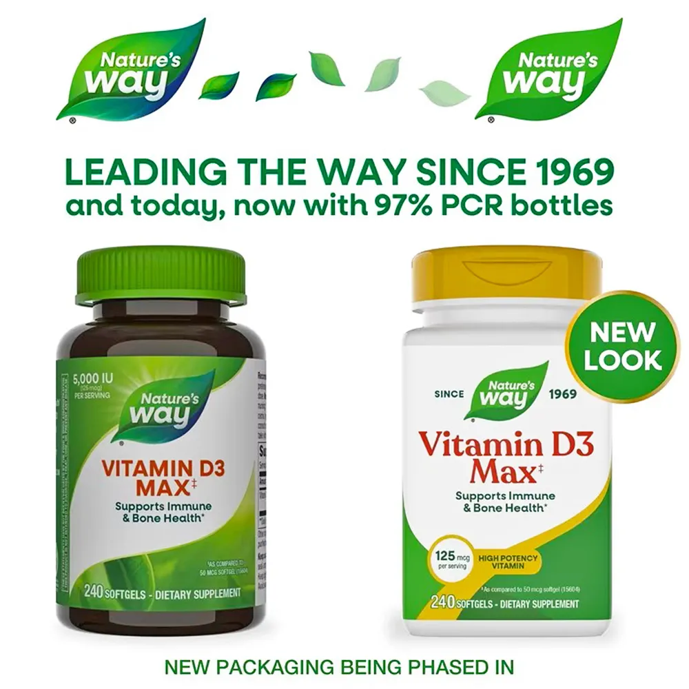 Vitamina D3 5000 UI Nature's Way, 60 capsule, Secom
