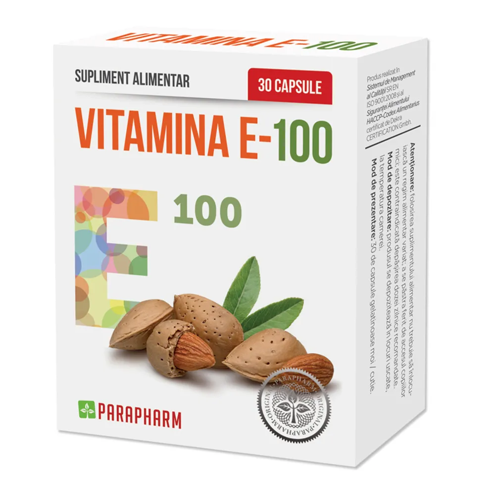Vitamina E-100, 30 capsule, Parapharm
