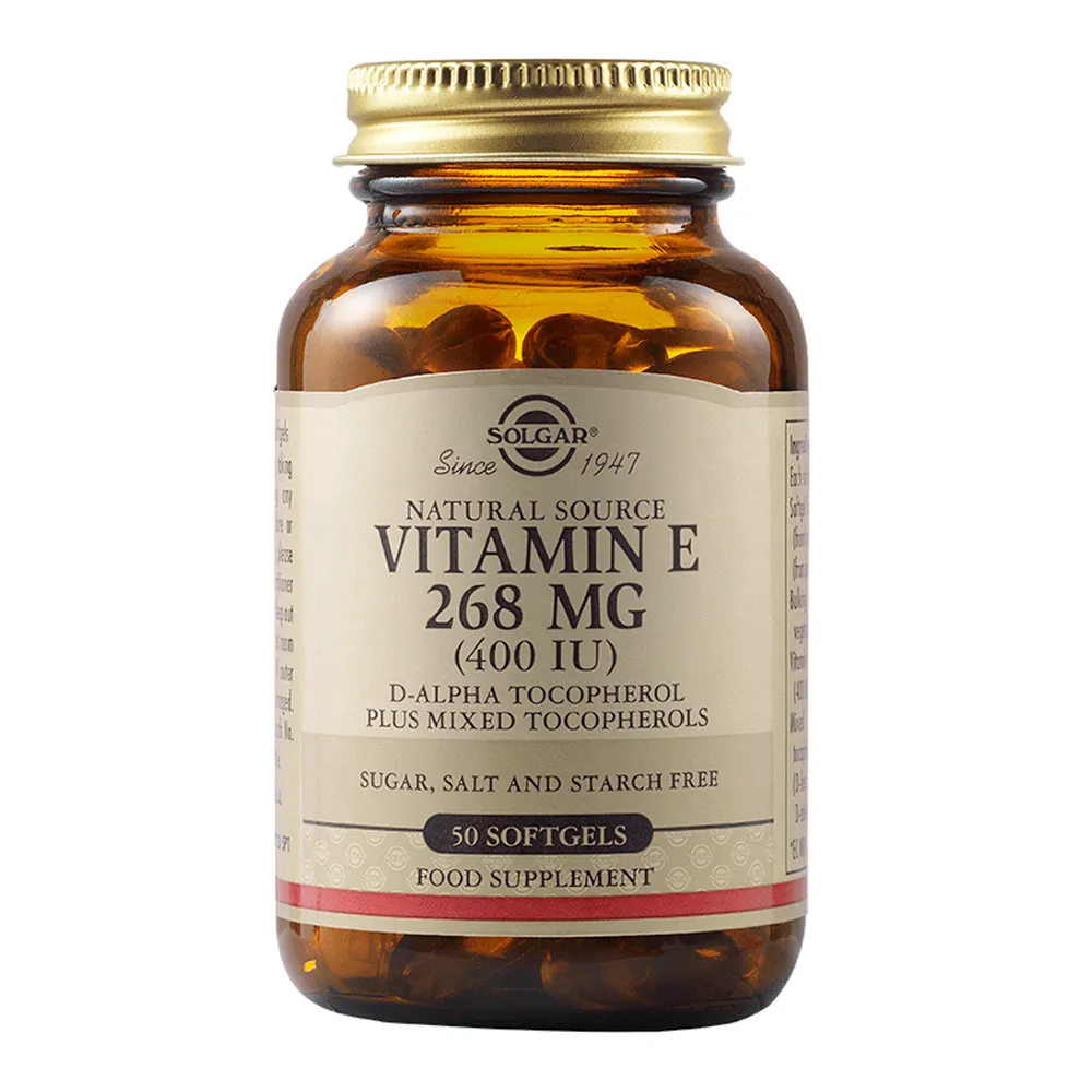 Vitamina E 268mg 400UI, 50 capsule moi, Solgar