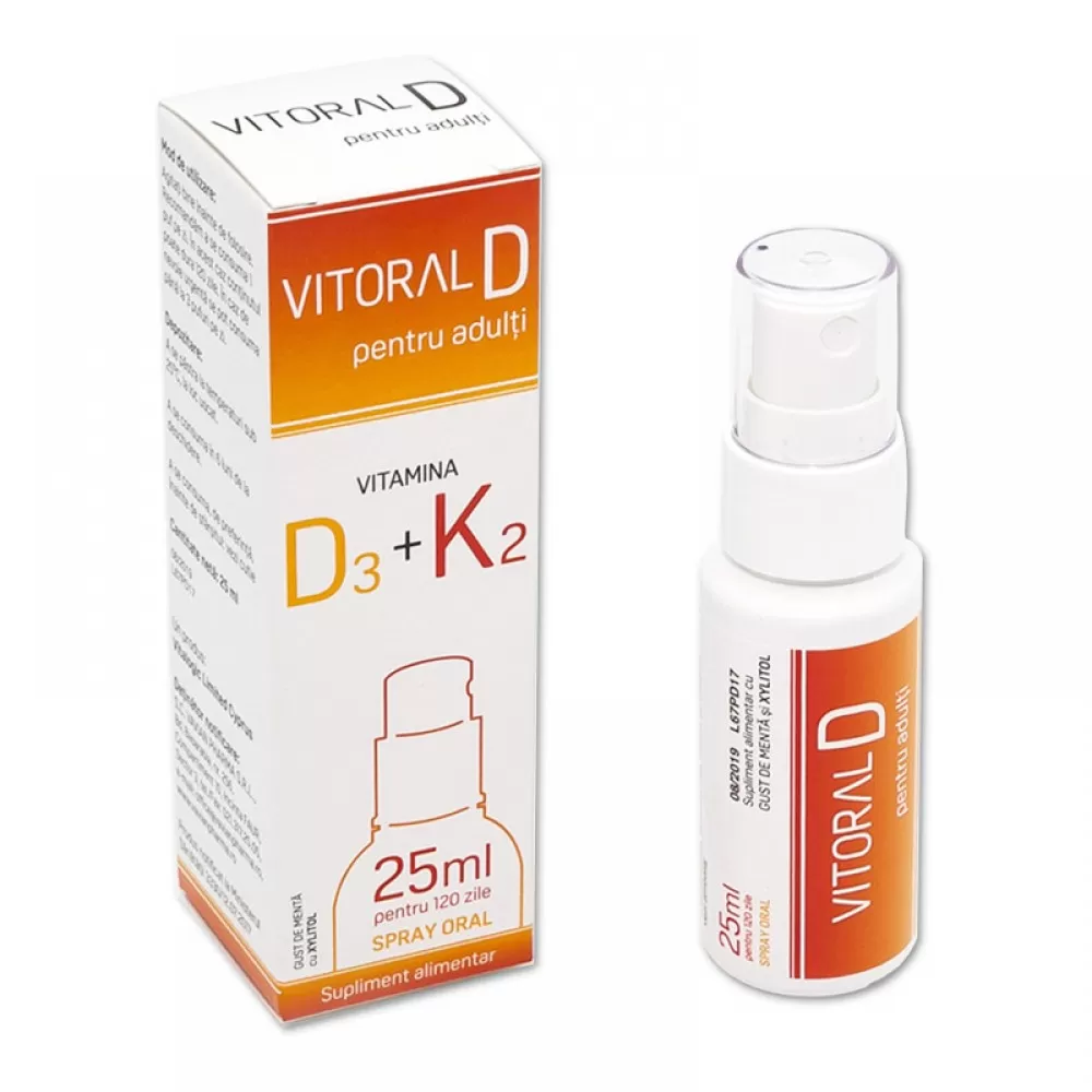 Spray oral pentru adulti Vitoral D, 25ml, Vitalogic
