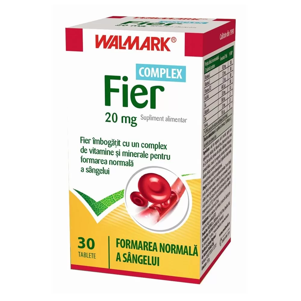 Fier complex 20mg, 30 tablete, Walmark